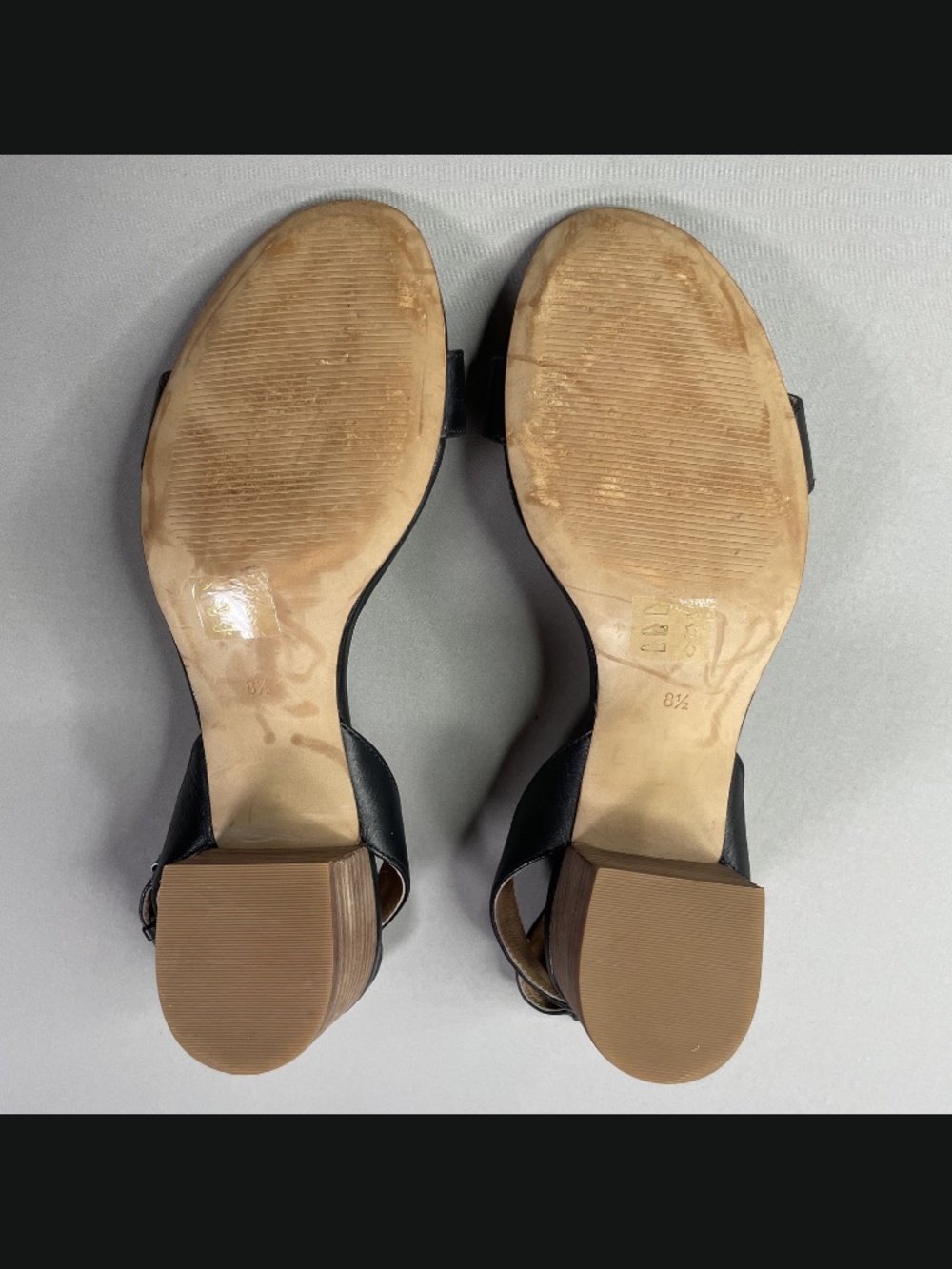 Madewell Shoes Womens 8.5 black brown leather block heel sandals boho indie - Picture 11 of 12